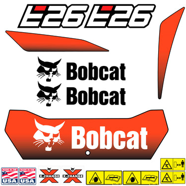 FITS E26 BOBCAT EXCAVATOR REPLACEMENT DECALS STICKERS